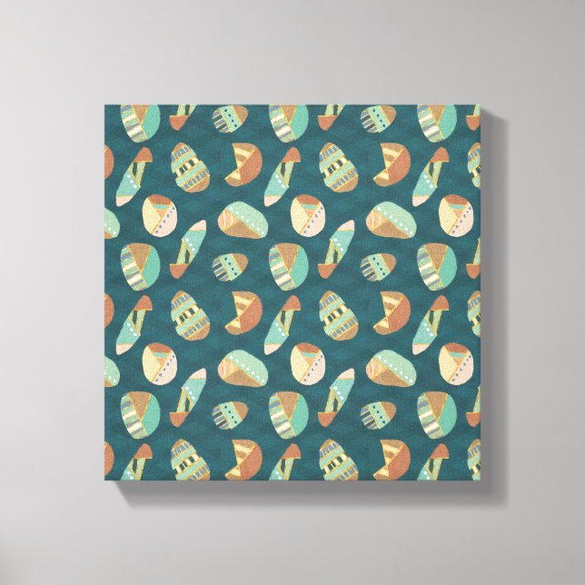 Impressão Em Tela Passo Geo Externo | Padrão Azul (Frente)