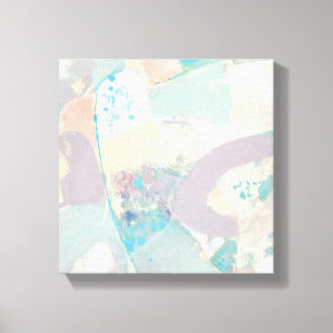 Impressão Em Tela Pastel Branco
