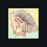 Impressão Em Tela Pastel Grande Shell de Conch<br><div class="desc">Obtenha esta imagem única de conch seashell grande e multicolorido no seu próximo produto. Este incrível fundo de cacau nestas duas conchas únicas. Leve a praia com você para onde quer que você vá e imagine a brisa suave do oceano.</div>