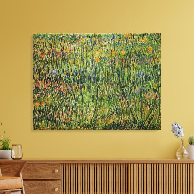 Impressão Em Tela Pasto em Flor por Vincent van Gogh (Insitu(Sala de estar))