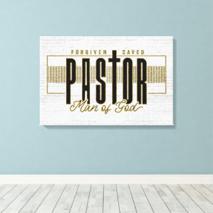 Impressão Em Tela Pastor Cristão Inspirador