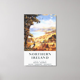 Impressão Em Tela Pastoral ScenMan and Dog British Railways