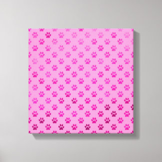 Impressão Em Tela Pata-Cachorro Imprimir "Rosa Quente" Metálico-Fund