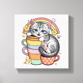 Impressão Em Tela Patas Pastel & Sorvos Arco-íris