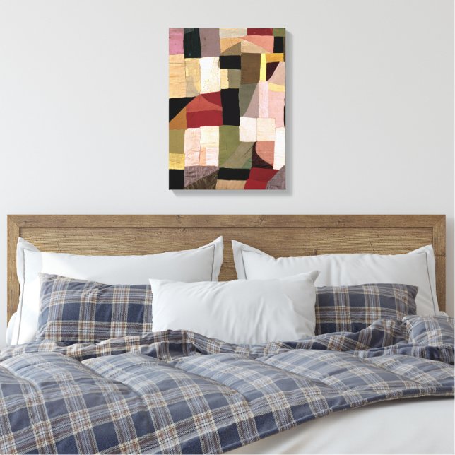 Impressão Em Tela Patchwork (Creme do Filho) | Sonia Delaunay | (Insitu(Quarto))