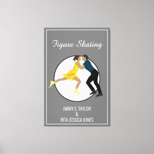 Impressão Em Tela Patinação de Figura