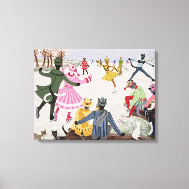 Impressão Em Tela Patinação no gelo fino (Frente)