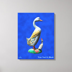 Impressão Em Tela Patos De Madeira Atingidos