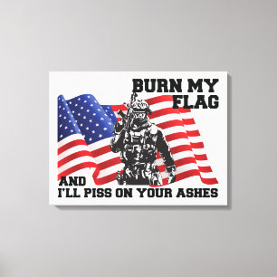 Impressão Em Tela Patriota Americano