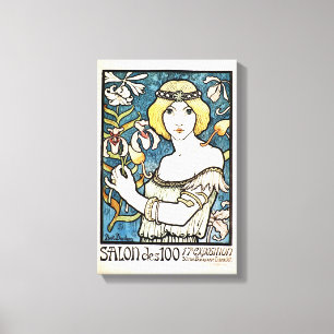 Impressão Em Tela Paul Berthon Salon Des Cent Vintage Art Nouveau