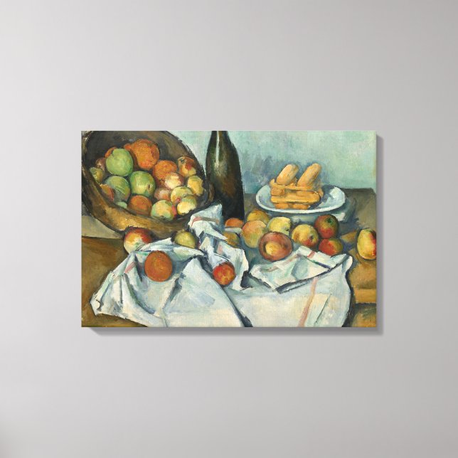 Impressão Em Tela Paul Cezanne - A Cesta das Maçãs (Frente)
