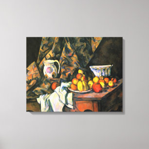 Impressão Em Tela Paul Cezanne - ainda vida com maçãs e pêssegos