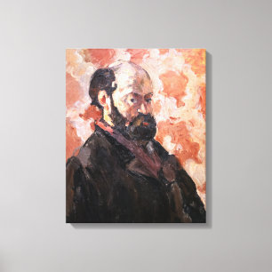 Impressão Em Tela Paul Cezanne - Autorretrato com fundo rosa
