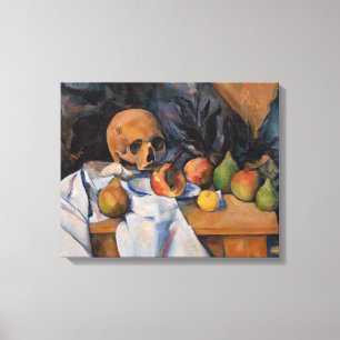 Impressão Em Tela Paul Cezanne - Natureza Morta com Caveira