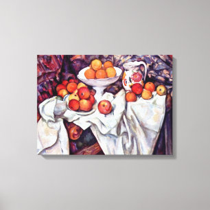Impressão Em Tela Paul Cezanne - Vida Estática com Maçãs e Laranj