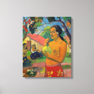 Impressão Em Tela Paul Gauguin - Mulher segurando uma Fruta