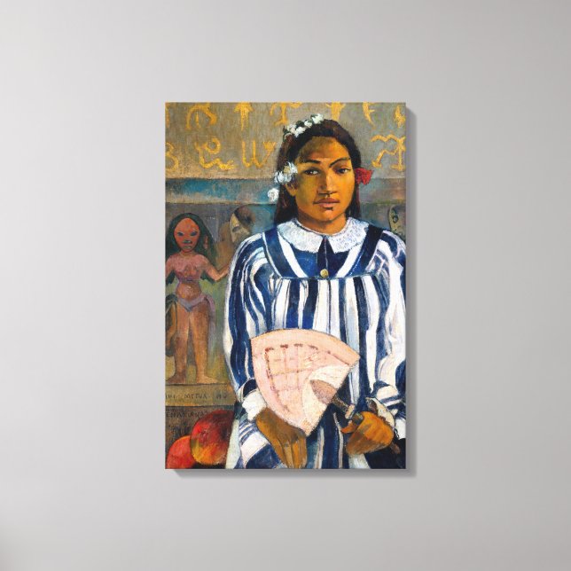Impressão Em Tela Paul Gauguin - Os Ancestrais de Tehamana (Frente)