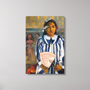 Impressão Em Tela Paul Gauguin - Os Ancestrais de Tehamana