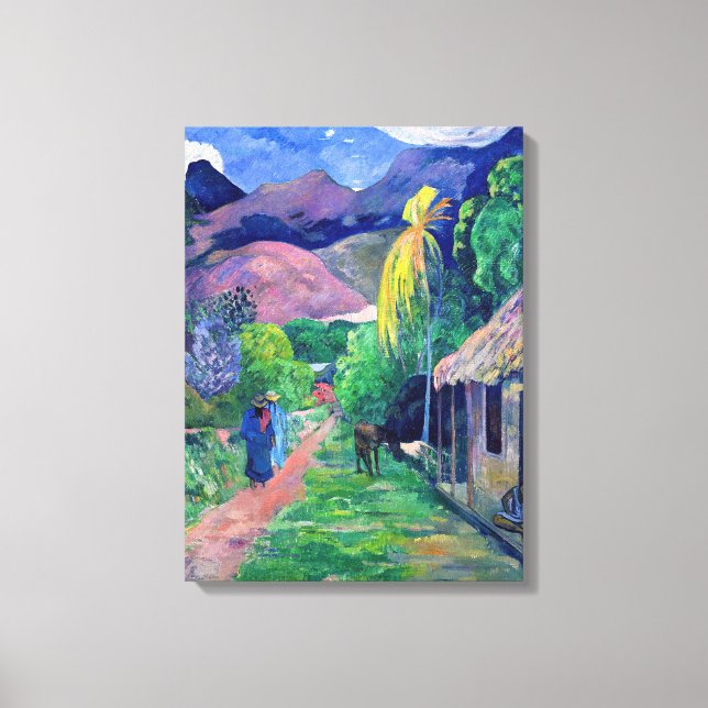 Impressão Em Tela Paul Gauguin - Rua no Taiti (Frente)