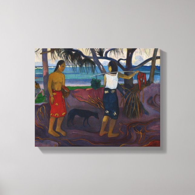 Impressão Em Tela Paul Gauguin | Sob o regime Pandanus, 1891 (petról (Frente)