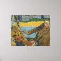 Paul Gauguin Vincent van Gogh pintando girassóis
