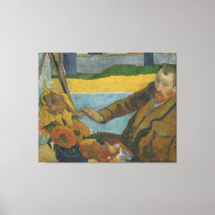 Impressão Em Tela Paul Gauguin Vincent van Gogh pintando girassóis