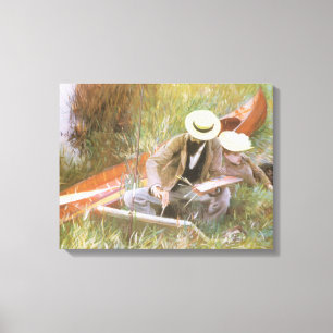 Impressão Em Tela Paul Helleu Esboçando com Sua Esposa por JS Sargen