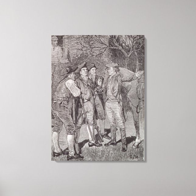 Impressão Em Tela Paul Revere em Lexington (Frente)