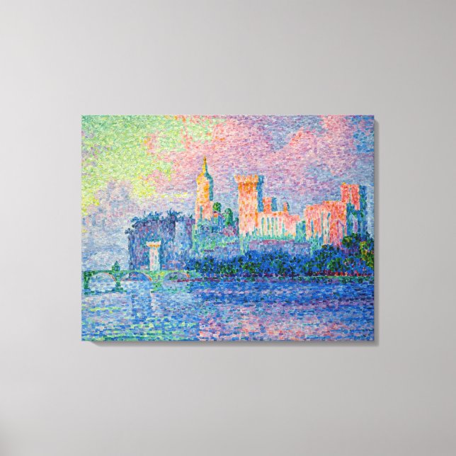 Impressão Em Tela Paul Signac - O Palácio Papal, Avignon (Frente)
