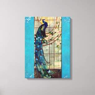 Impressão Em Tela Pavão do vitral
