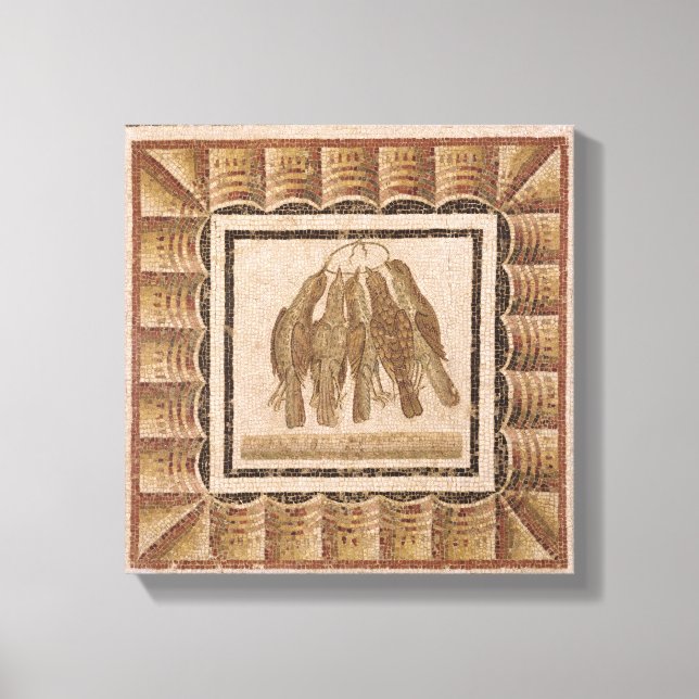 Impressão Em Tela Pavement, representando cinco arbustos, de El-Jem (Frente)