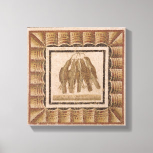 Impressão Em Tela Pavement, representando cinco arbustos, de El-Jem