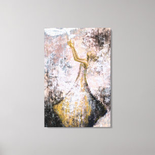 Impressão Em Tela Paz - Porta Branca - Liberdade - Pintura Abstrato