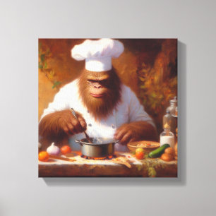 Impressão Em Tela Pé Grande o Chef
