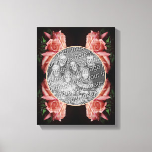 Impressão Em Tela Peach Rose Vintage Crie Sua Própria Foto