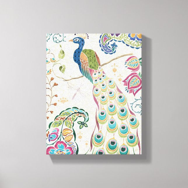 Impressão Em Tela Peacock Azul Majestoso (Frente)