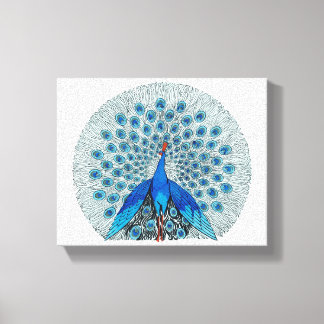 Impressão Em Tela Peacock Belo Desenho