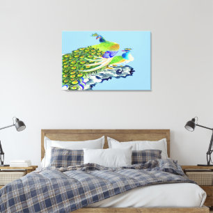 Impressão Em Tela Peacock em pé 3 molhado