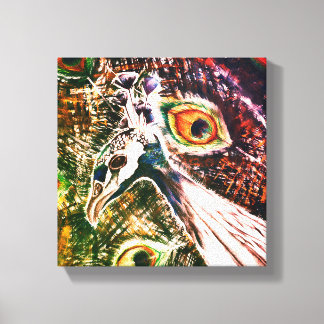 Impressão Em Tela PeacockFeatherLove Vibrant Painting