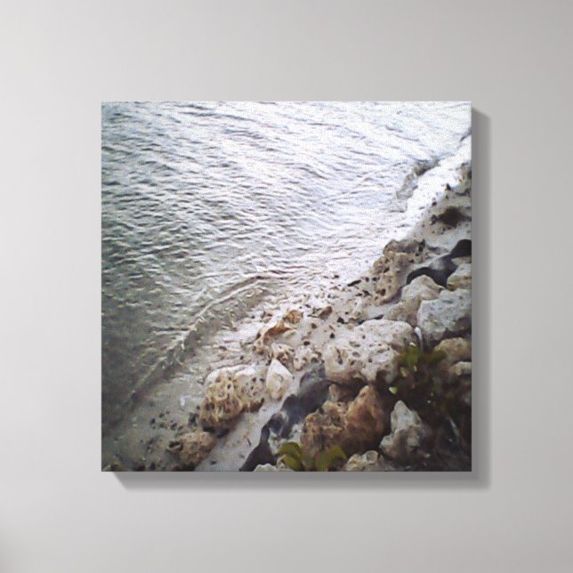 Impressão Em Tela Pebolhas Na Praia (Frente)