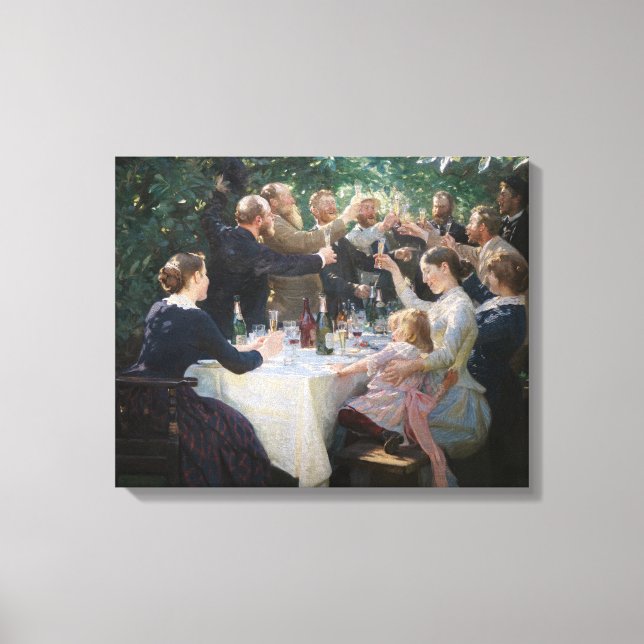 Impressão Em Tela Peder Severin Kroyer - Hip, Hip, Hurrah! (Frente)