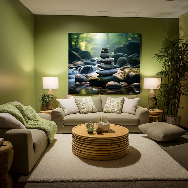 Impressão Em Tela Pedras Empilhadas (For Illustration Purposes Only.
Actual Size May Vary.)