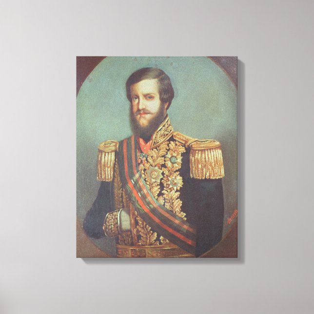 Impressão Em Tela Pedro II Imperador do Brasil (Frente)