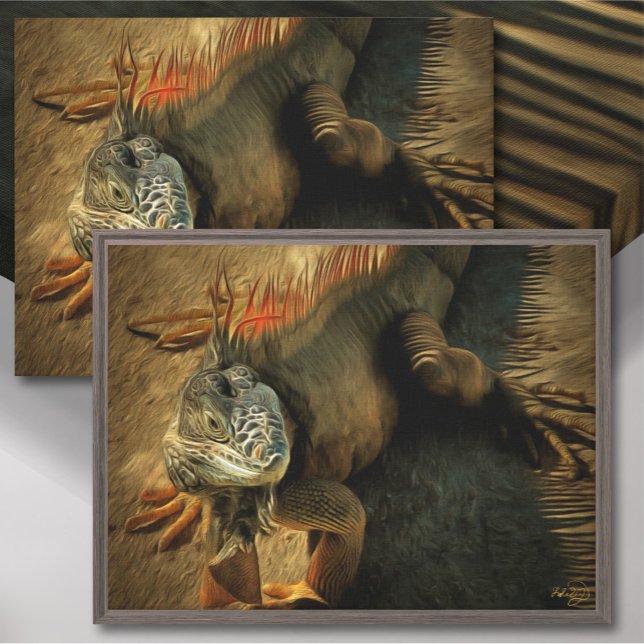 Impressão Em Tela Pedro the Iguana 0768 Art (Criador carregado)