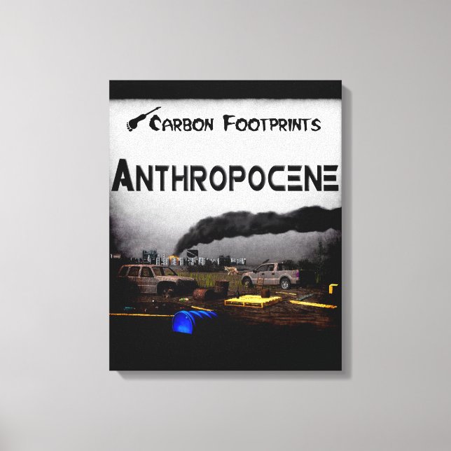 Impressão Em Tela Pegadas de carbono - Antropoceno (Frente)