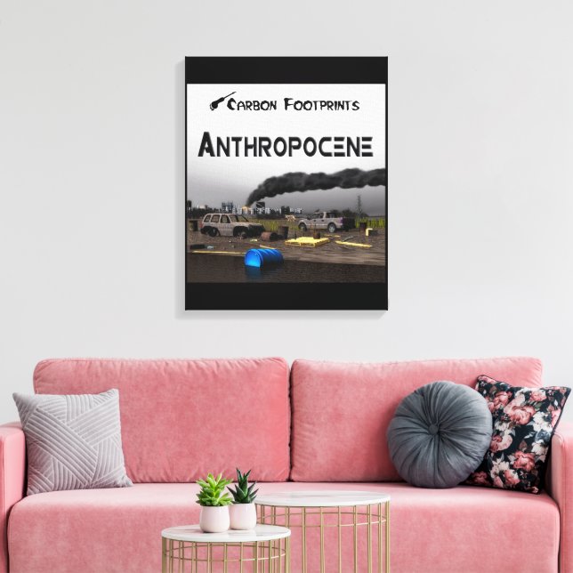 Impressão Em Tela Pegadas de carbono - Antropoceno (Insitu(Sala de estar))