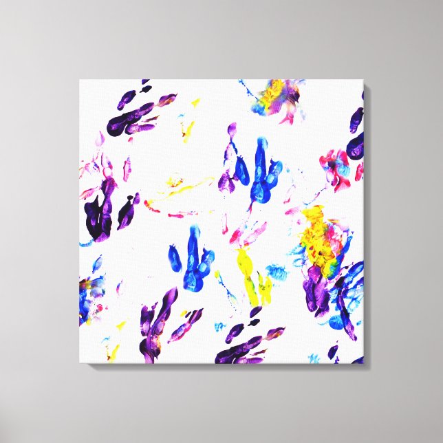 Impressão Em Tela pegadas de pinguim (Frente)