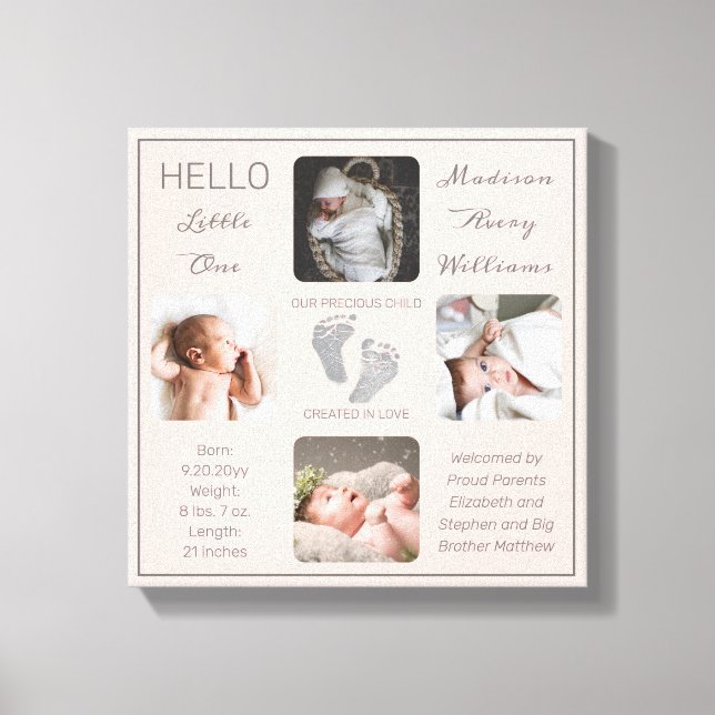 Impressão Em Tela Pegadas Fotografias Múltiplas Espelhar o Pássaro (Frente)