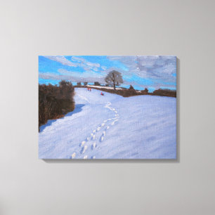 Impressão Em Tela Pegadas na neve 2009