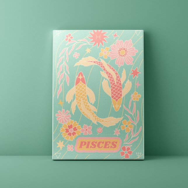 Impressão Em Tela Peixes Celestial Zodiac Pastel Sonha Artes de Pare (Criador carregado)